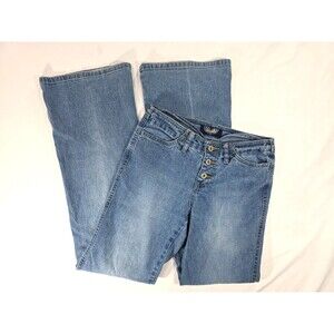 Vintage Angels Womens Flare Jeans Size 5 Light Wash Denim Low Rise Y2K BO